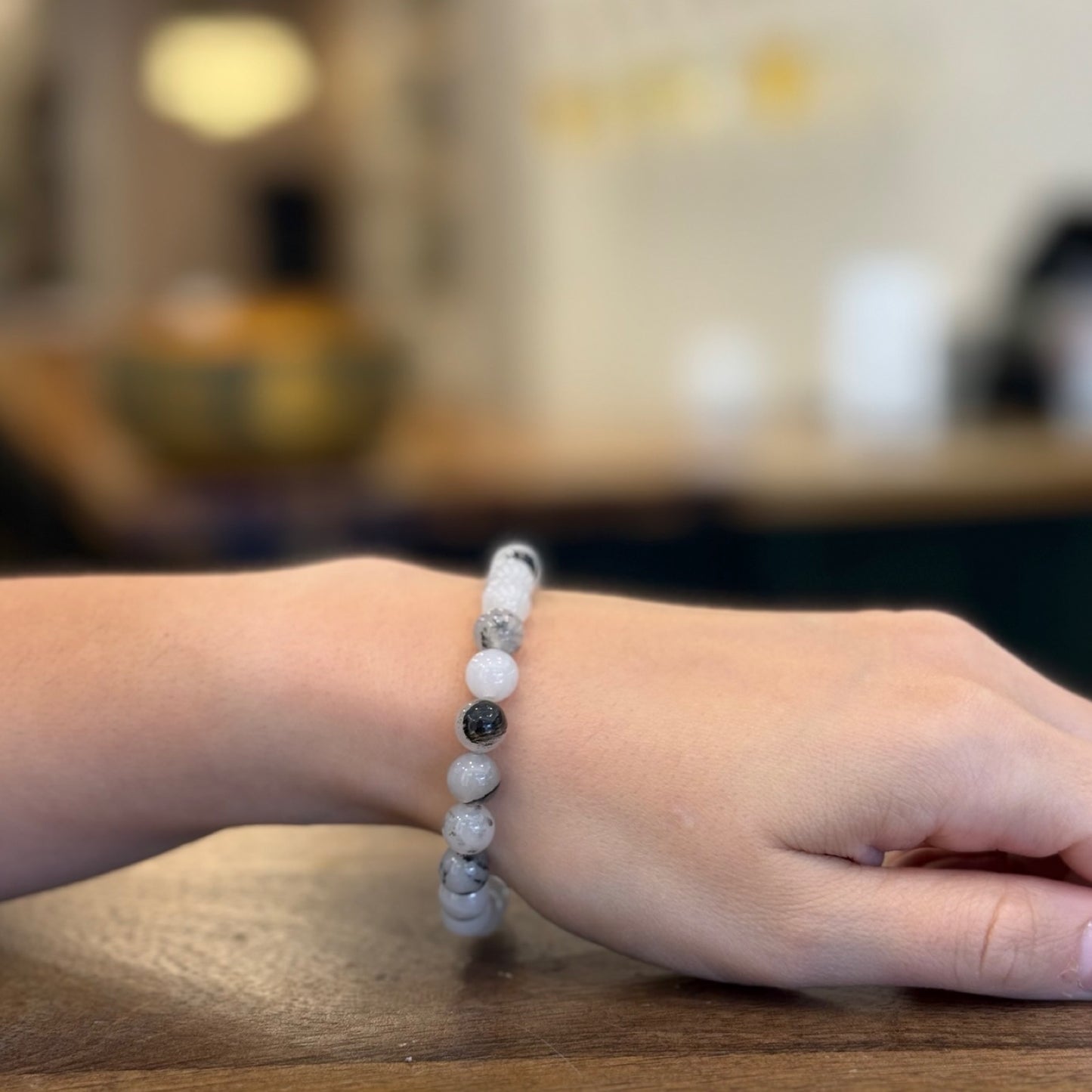 Black Rutiland 8mm Woman Bracelet