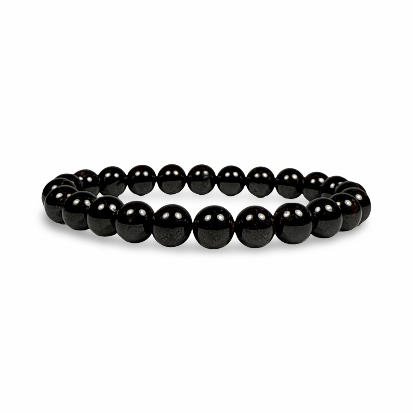 Black Tourmaline bracelet on a white background