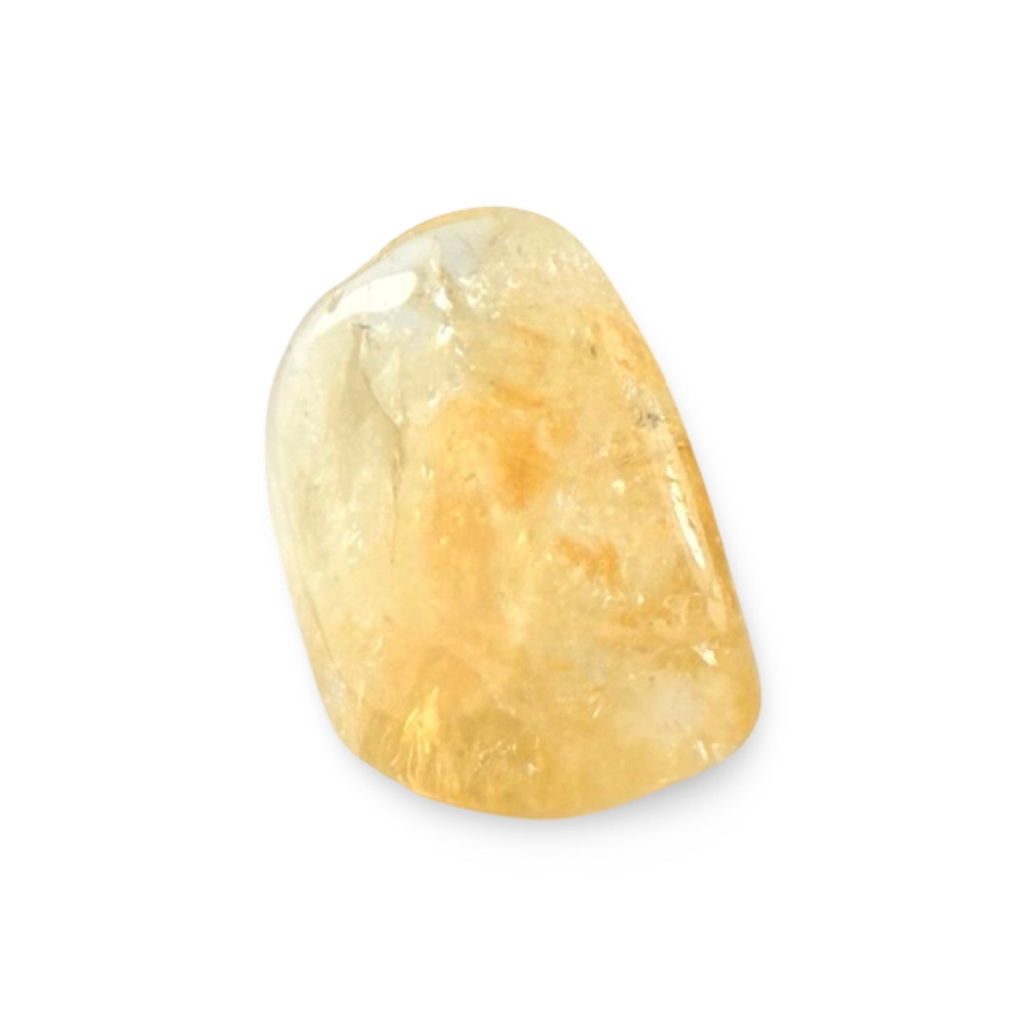 Citrine Tumbled on whitebackground