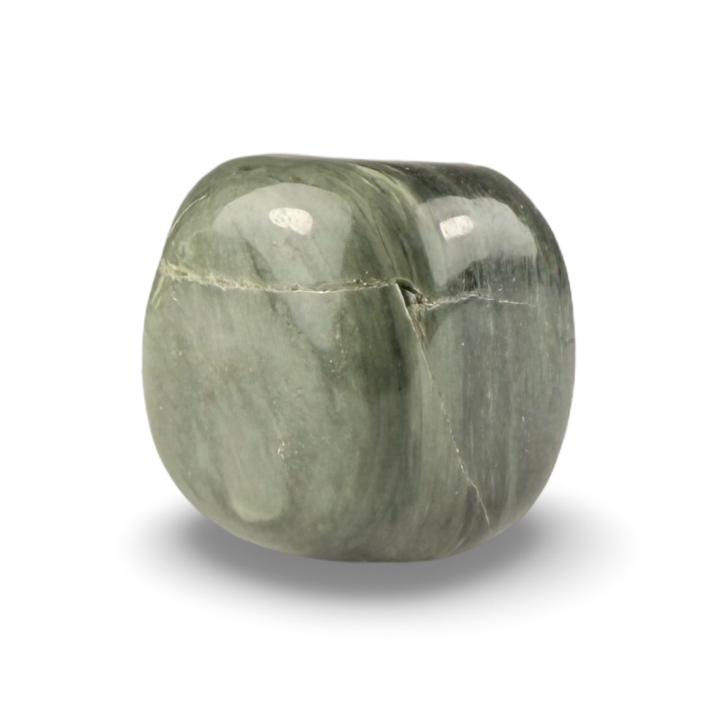 Green hair jasper tumbled stone for balance and vitality
