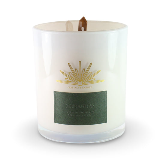 7 Chakras Crystal Candle