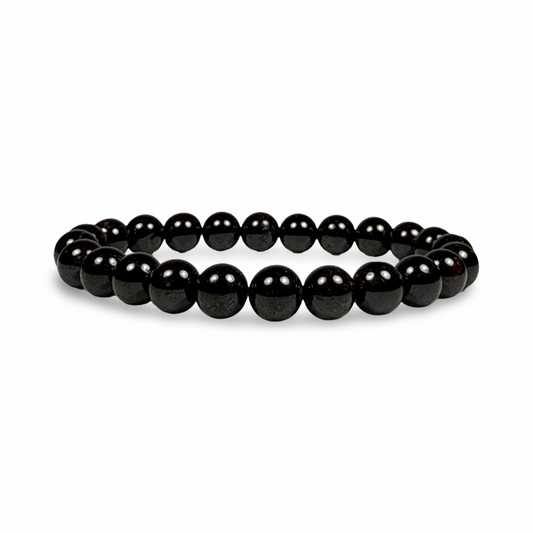 Black Tourmaline bracelet on a white background