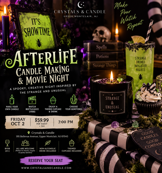 Afterlife Candle Making Night + Beetlejuice Movie Screening