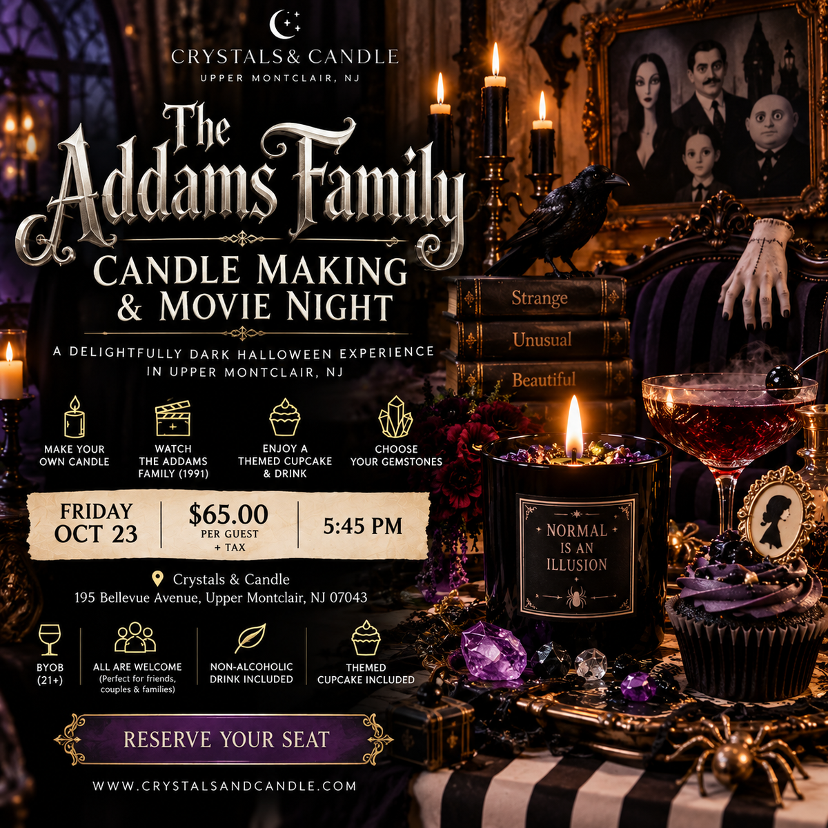Gothic Family Candle Making & Movie Night | Montclair NJ