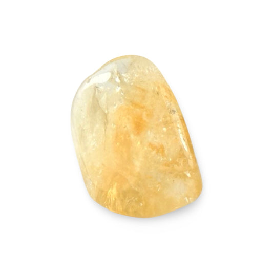 Citrine Tumbled on whitebackground 