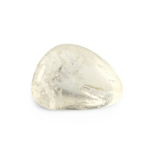 Clear crystal stone on a white background