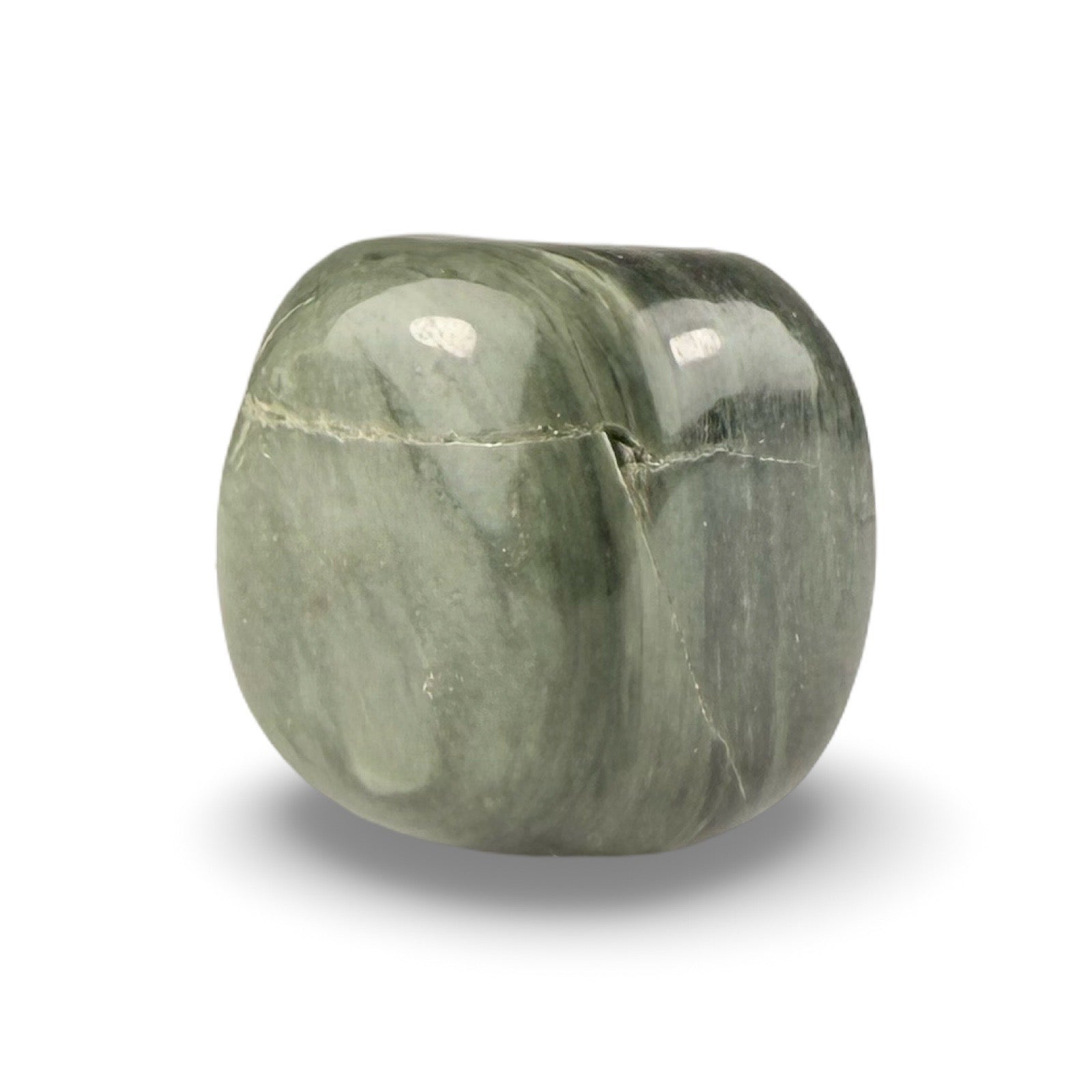 Green hair jasper tumbled stone for balance and vitality