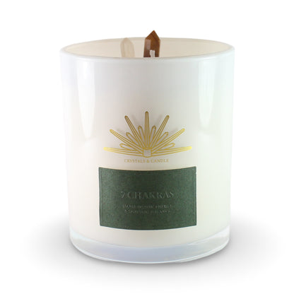 7 Chakras Crystal Candle