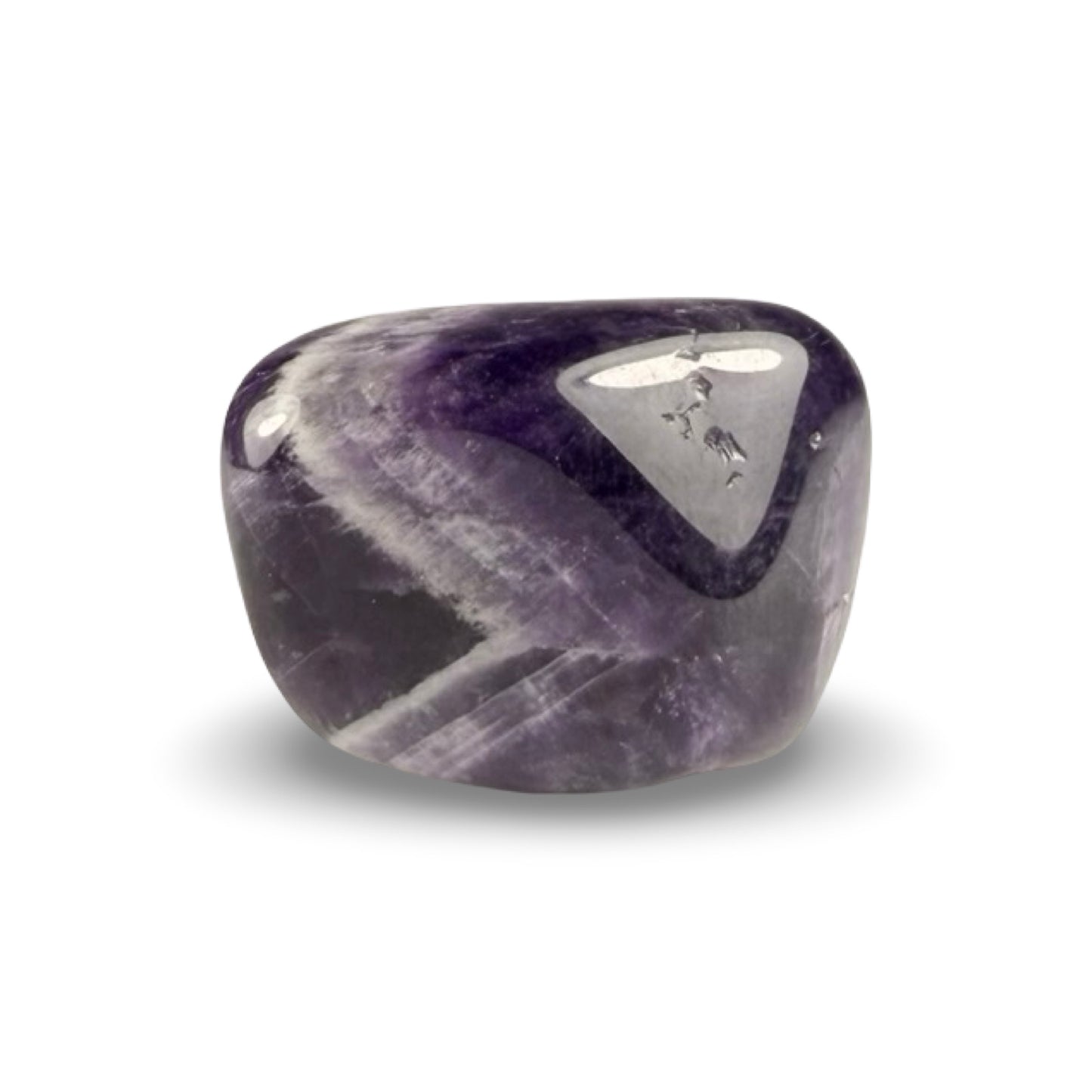 purple agate tumbled stone for calm and balance