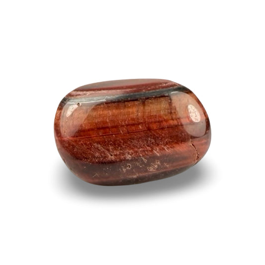 red tiger eye tumbled stone for confidence and motivation