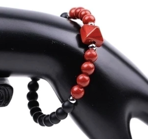 Red Jasper Beaded Bracelet (Handmade, Unisex, Grounding & Vitality)
