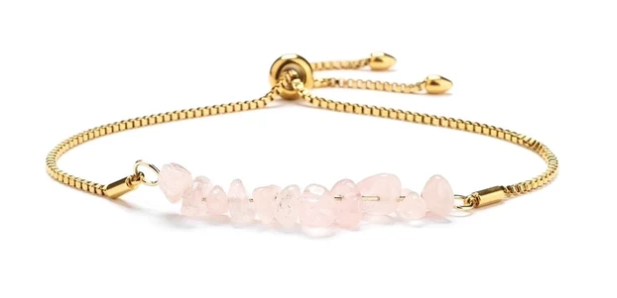 Rose Quartz Stone Bracelet (Unisex, Love & Emotional Healing