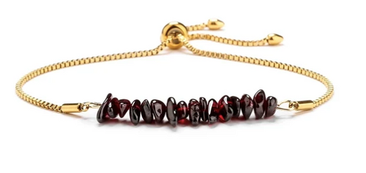 Garnet Stone Bracelet – Unisex Jewelry for Passion, Strength & Energetic Protection