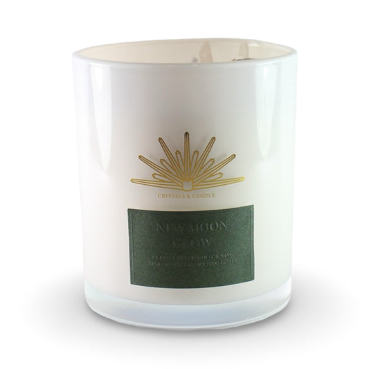 New Moon Crystal Candle