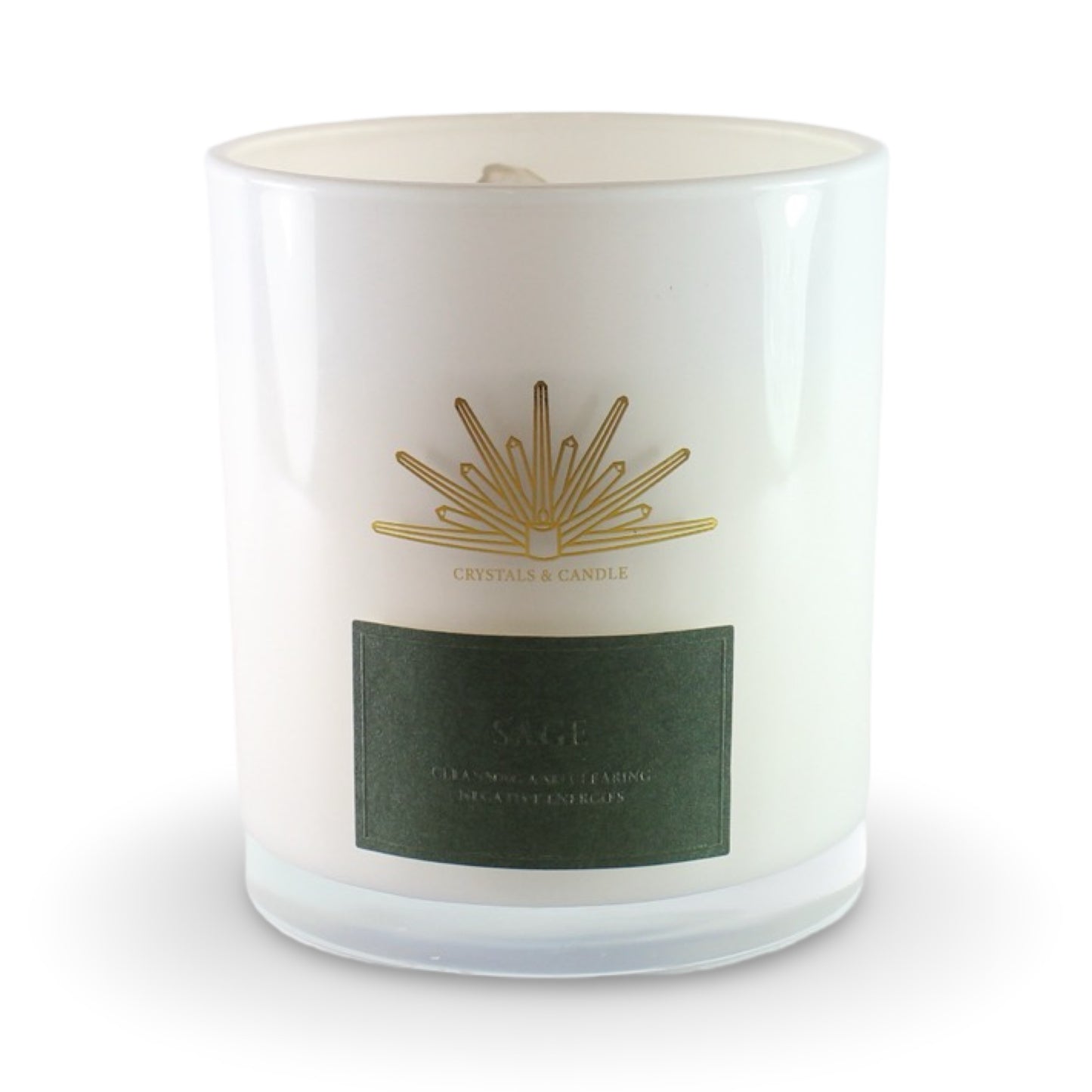 Sage Crystal Candle