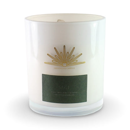 Sage Crystal Candle
