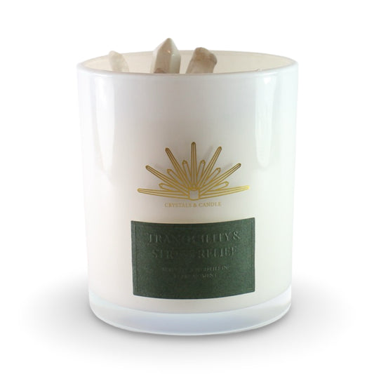 Tranquility And Relief Crystal Candle