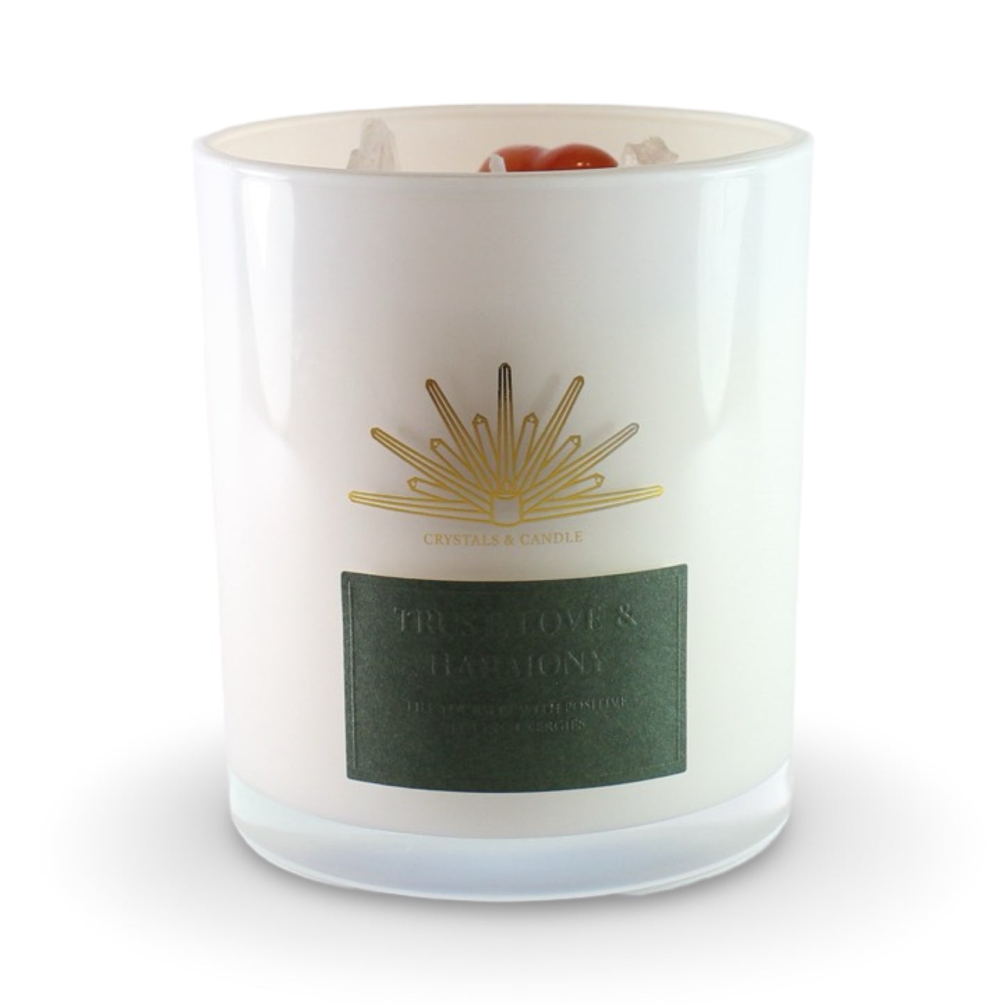 Trust Love And Harmony Crystal Candle